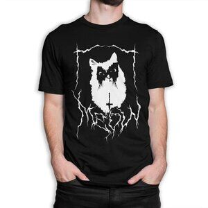 Metal Cat Meow T-Shirt, Unisex Graphic Shirt
